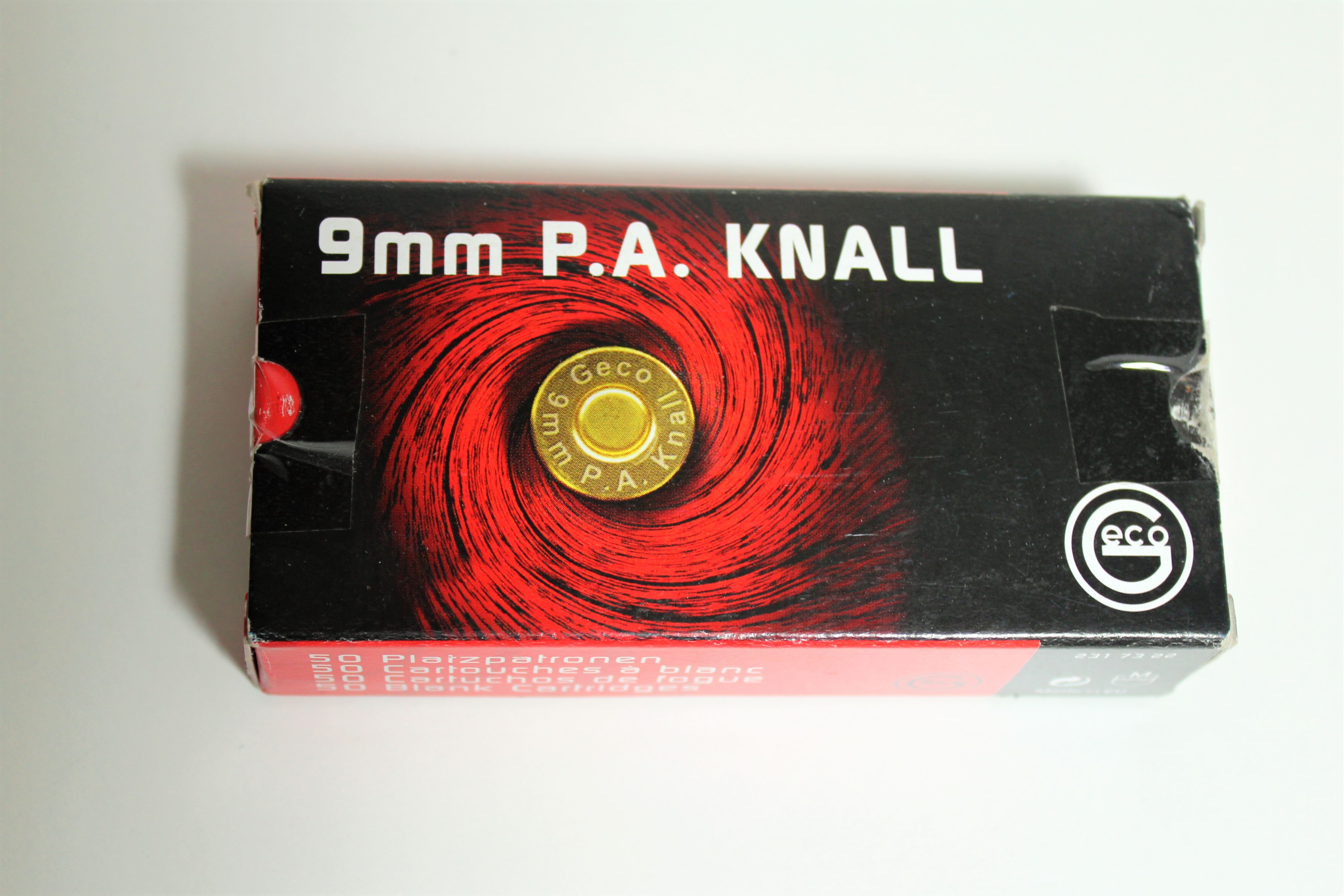 foto Nbojka Geco 9mm P.A. knall 50ks